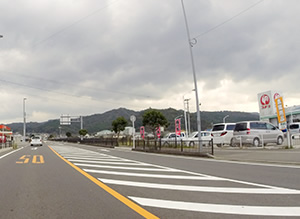 コメリ本神崎店を通過します。